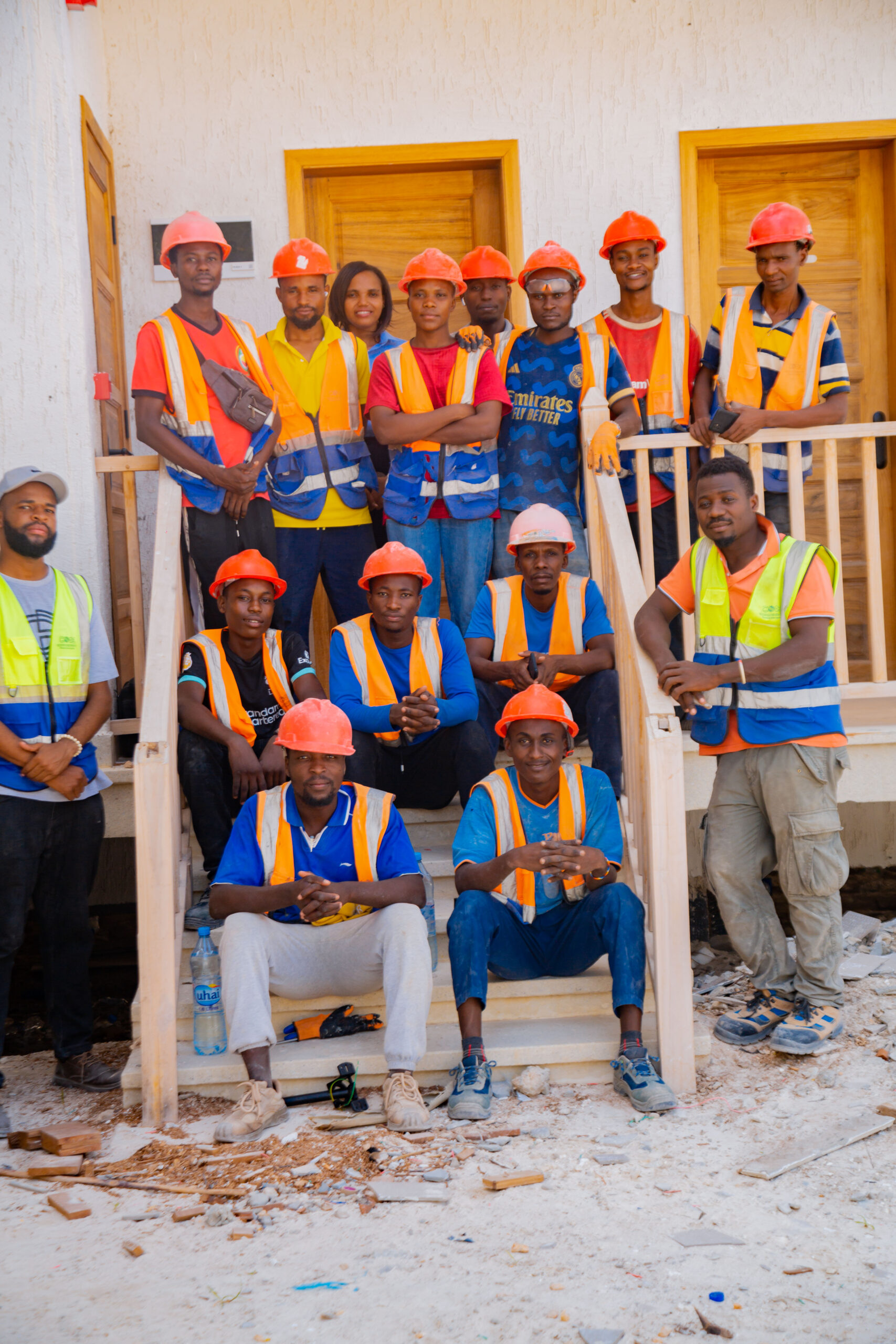 CSCL site coordination team gathered on project grounds