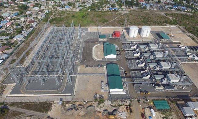 Kinyerezi power infrastructure aerial view